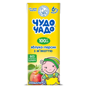 ЧУДО-ЧАДО Сок яблоко- персик с мякотью 200мл
